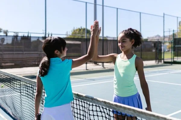 tennis player celebration